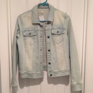 Ecru Denim Jean Jacket NWT